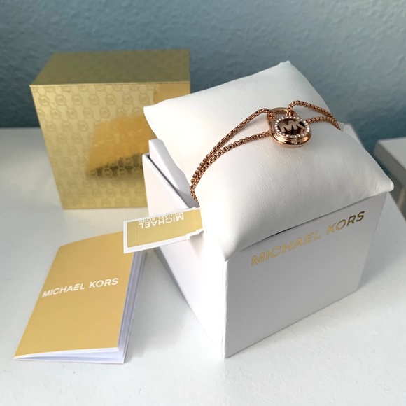 NWT MK 14k rosegold plated slider bracelet - Picture 3 of 5